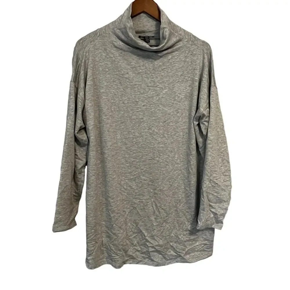 Eileen Fisher Grey Turtle Neck Sweater Dress